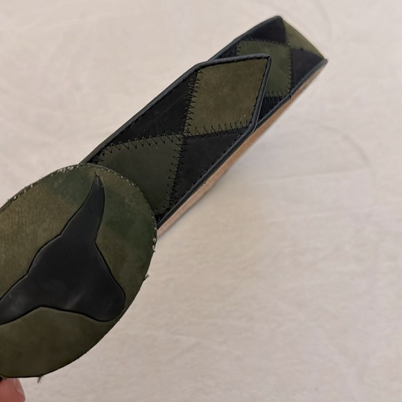 Vintage Big Horn Diamond Checkered Suede Vest - Picture 4 of 10